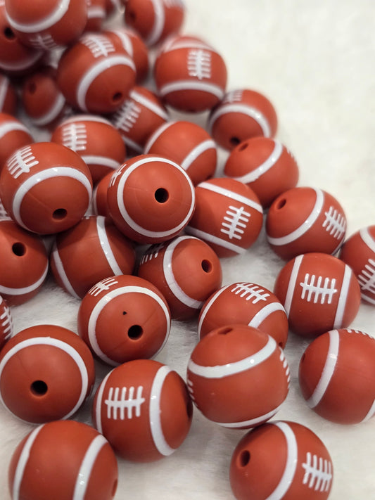 15mm silicon beads foot ball