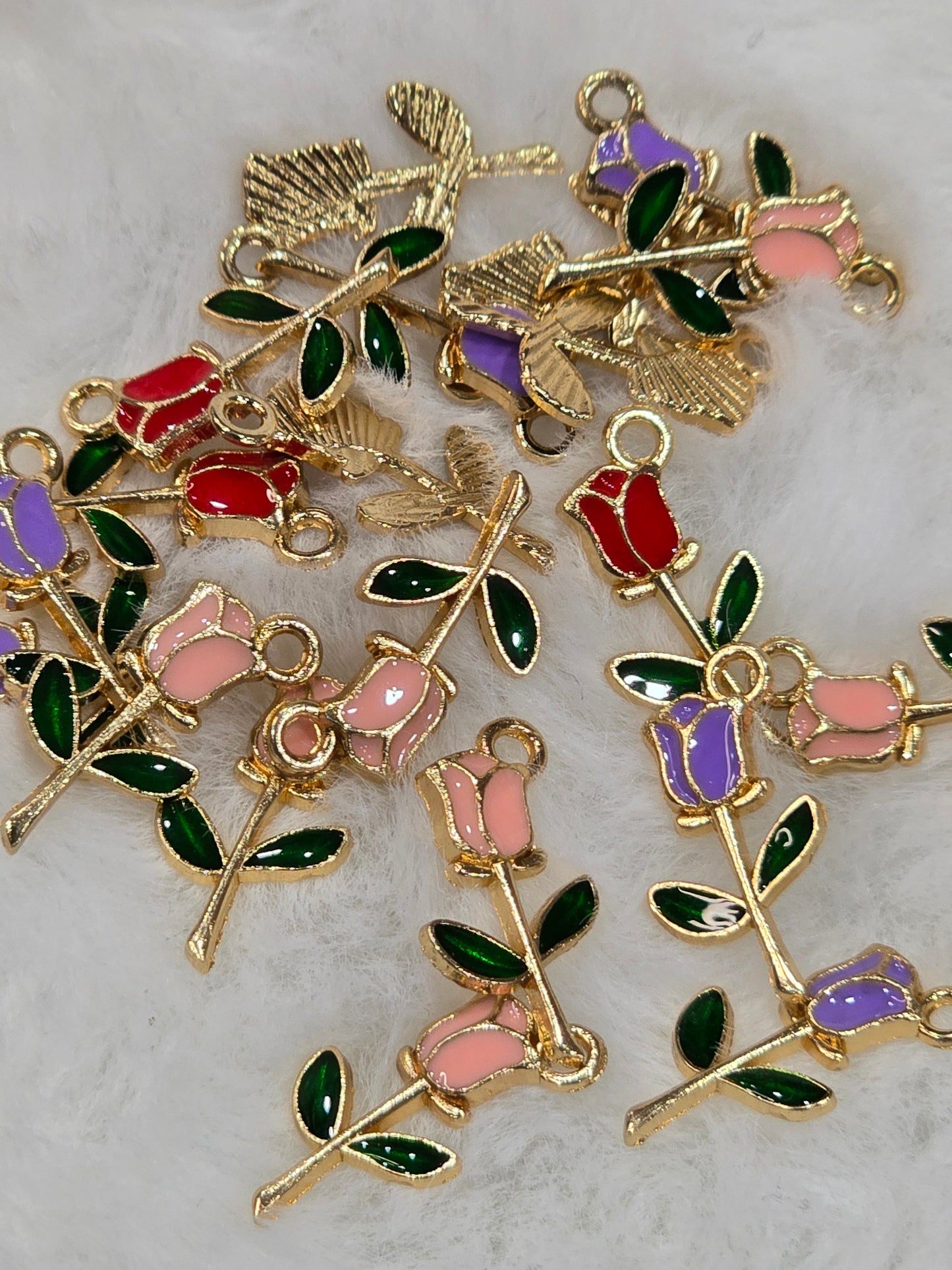 Roses Metal pendant charms