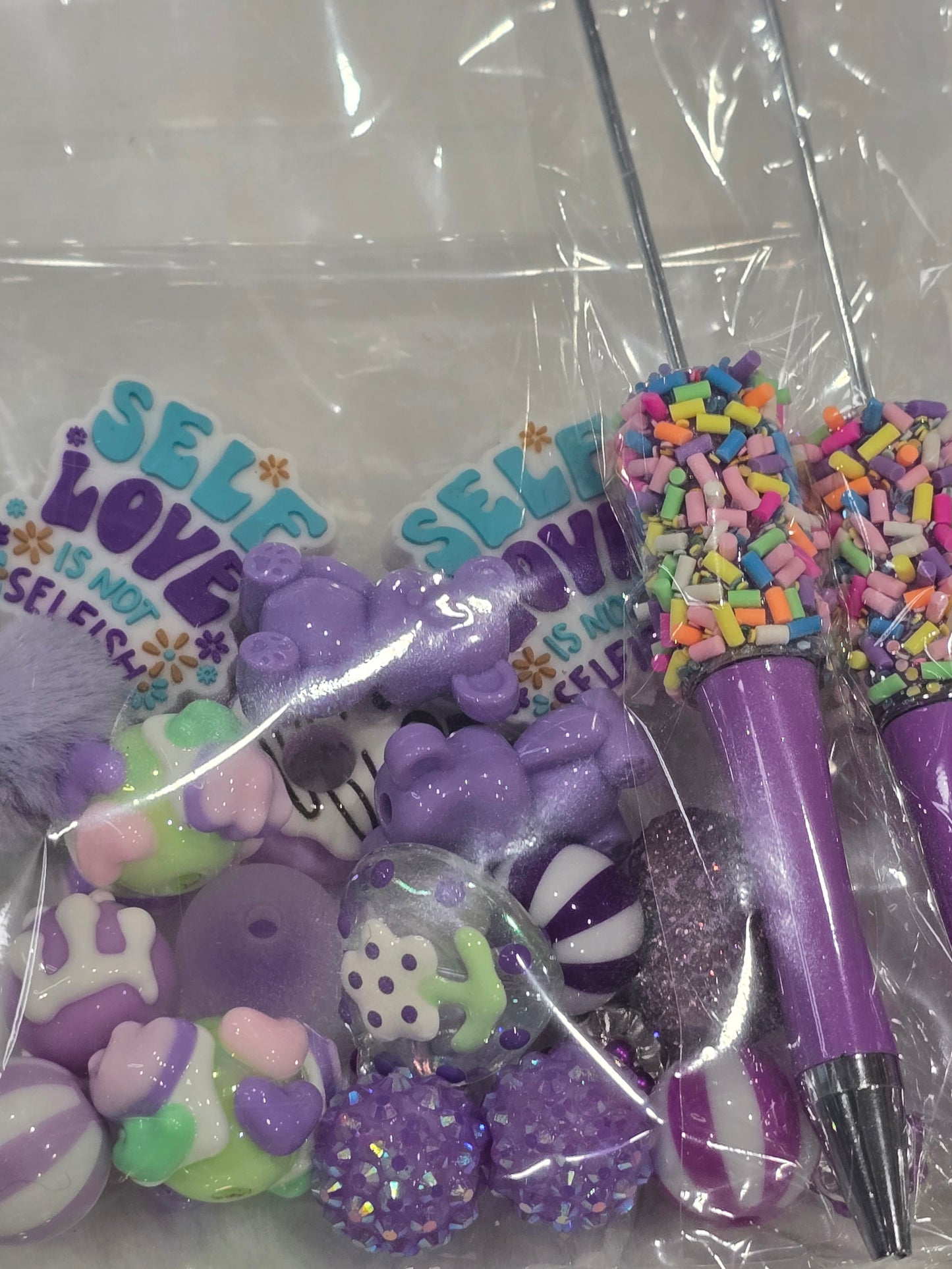 DIY Beadable pens Kit Purple