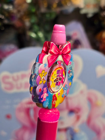 Acrylic bow set Focal- funny care bears