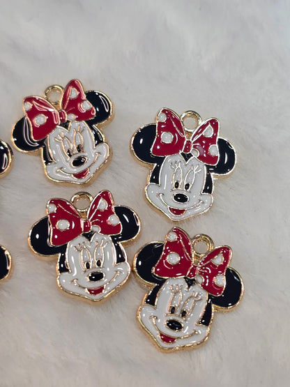 Mouse red-Metal Charm Pendant