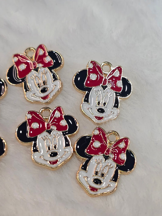 Mouse red-Metal Charm Pendant