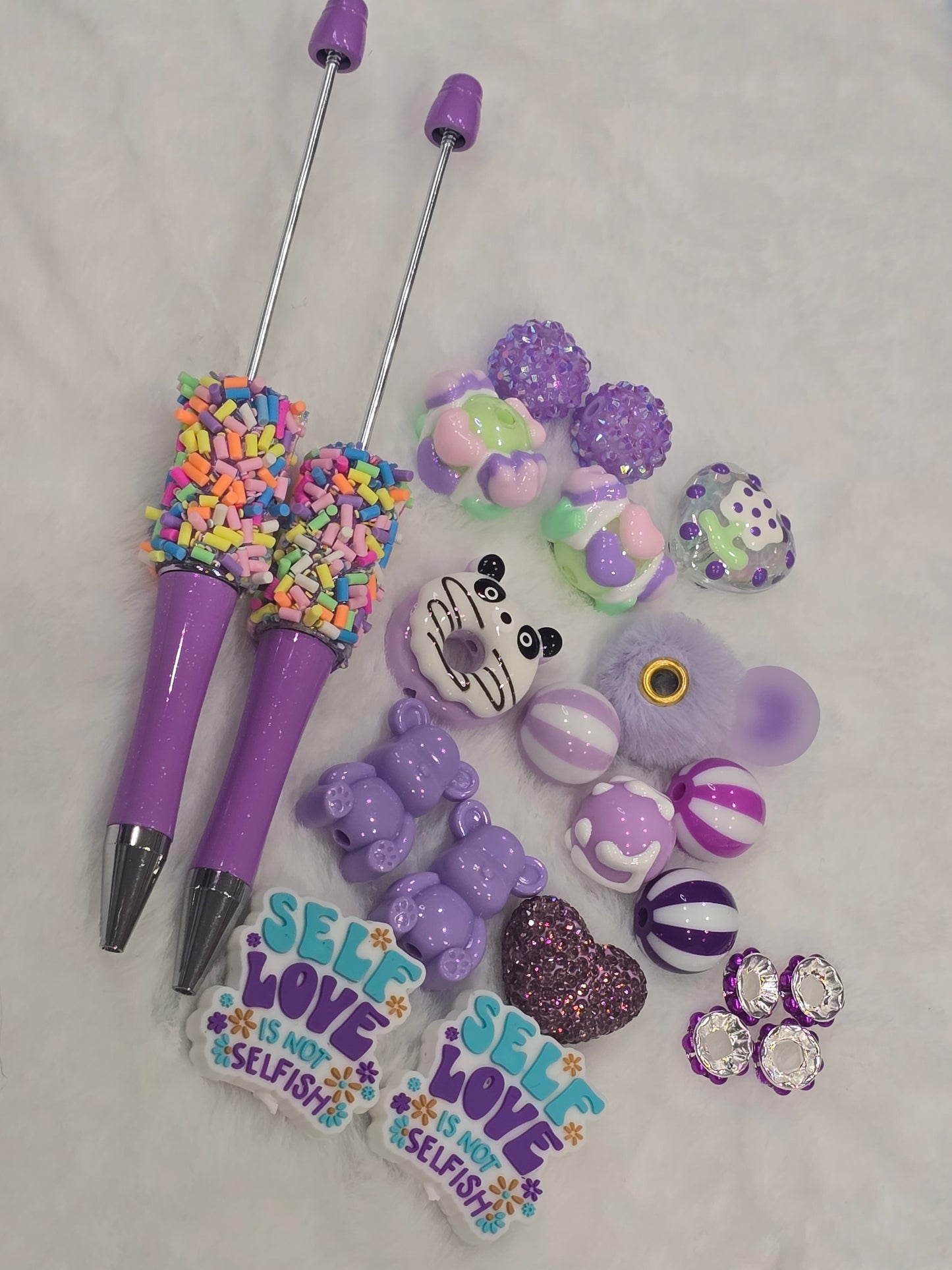 DIY Beadable pens Kit Purple