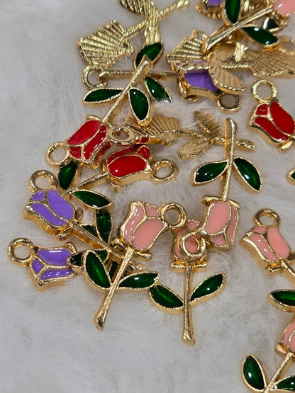 Roses Metal pendant charms