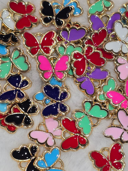 Colorful Butterfly- Metal pendant charms