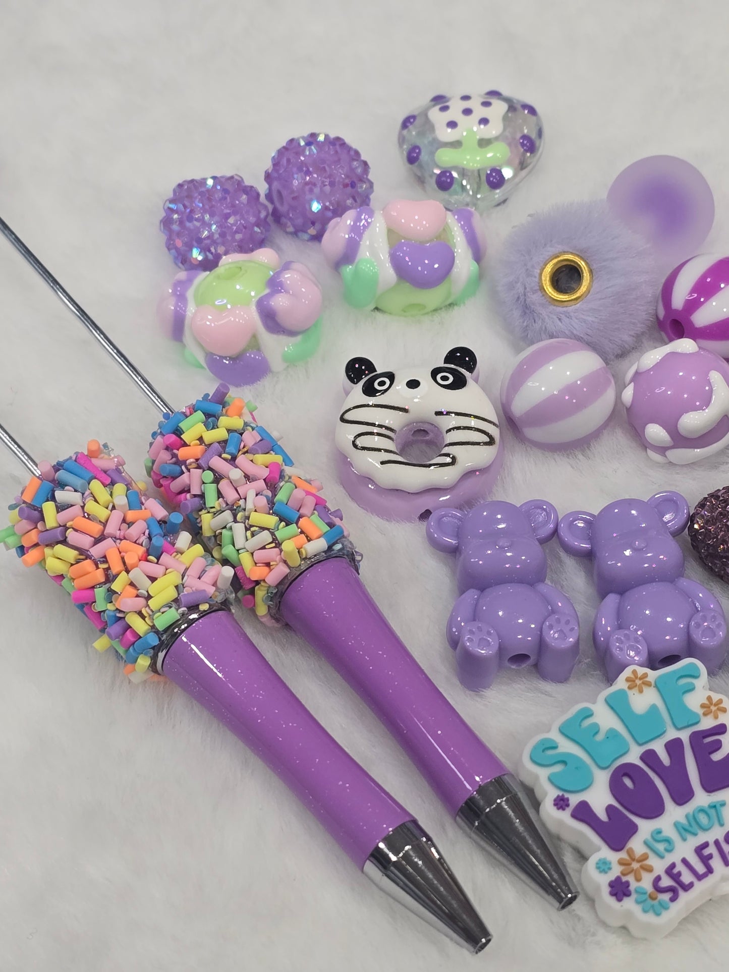 DIY Beadable pens Kit Purple