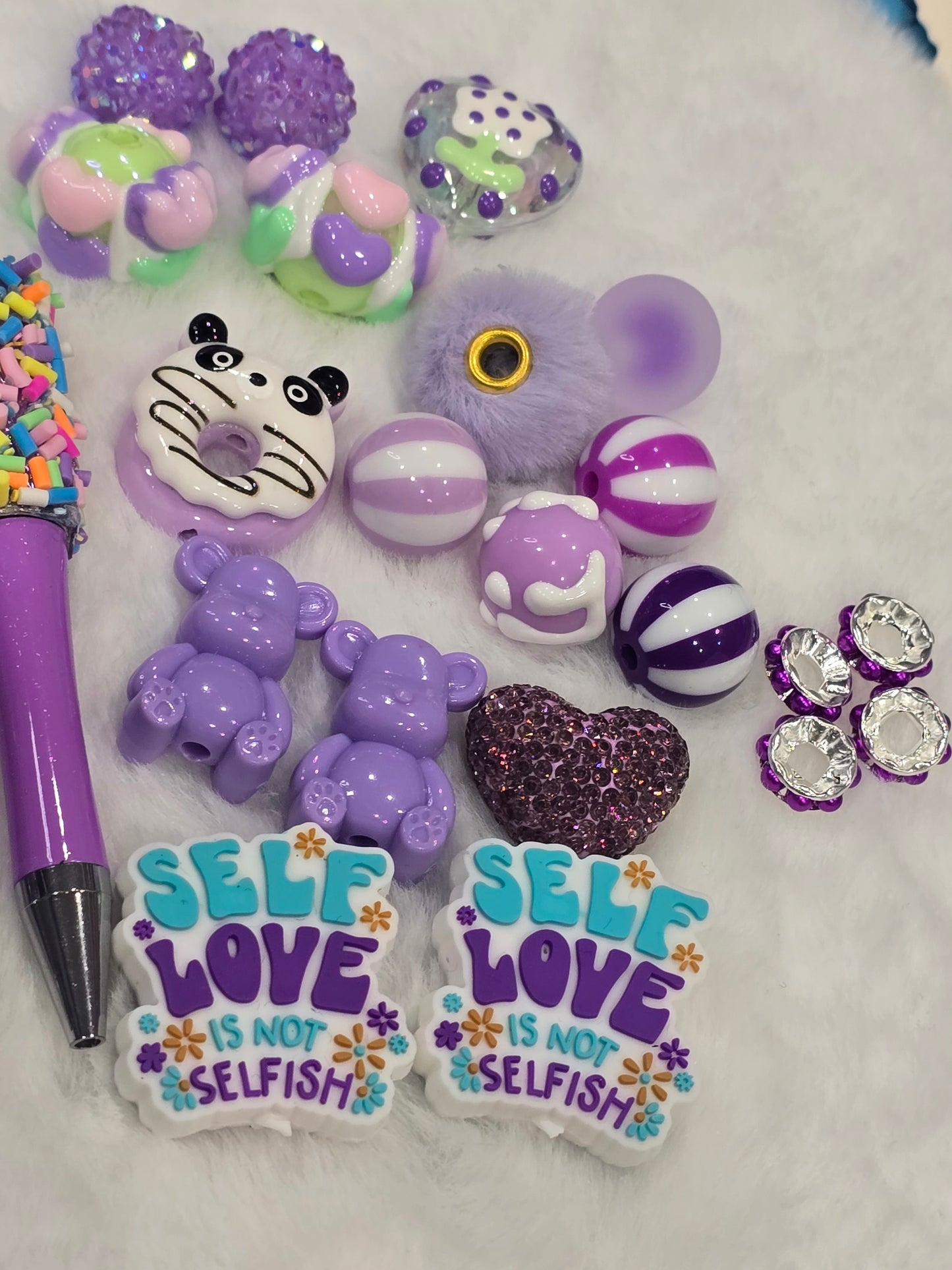 DIY Beadable pens Kit Purple