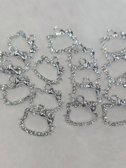 Silver HK head -Metal Charm Pendant