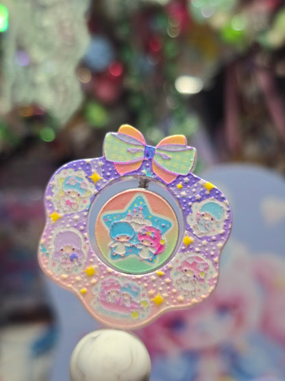 Acrylic bow set Focal beads- L.twin star