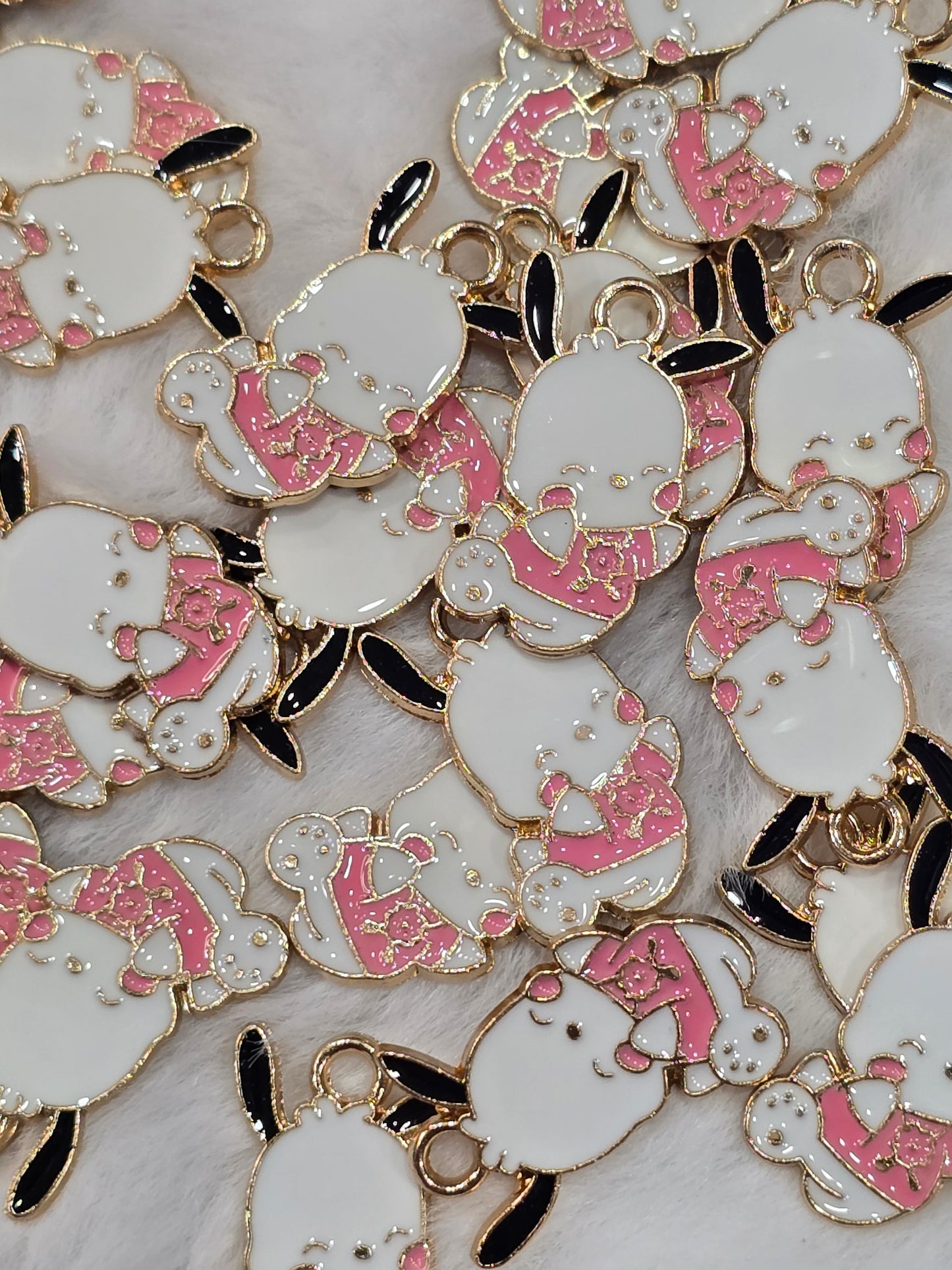 Pink Pochacco- Metal pendant charms