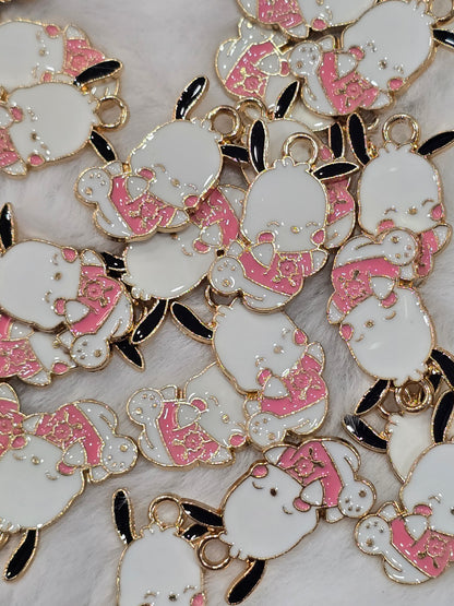 Pink Pochacco- Metal pendant charms