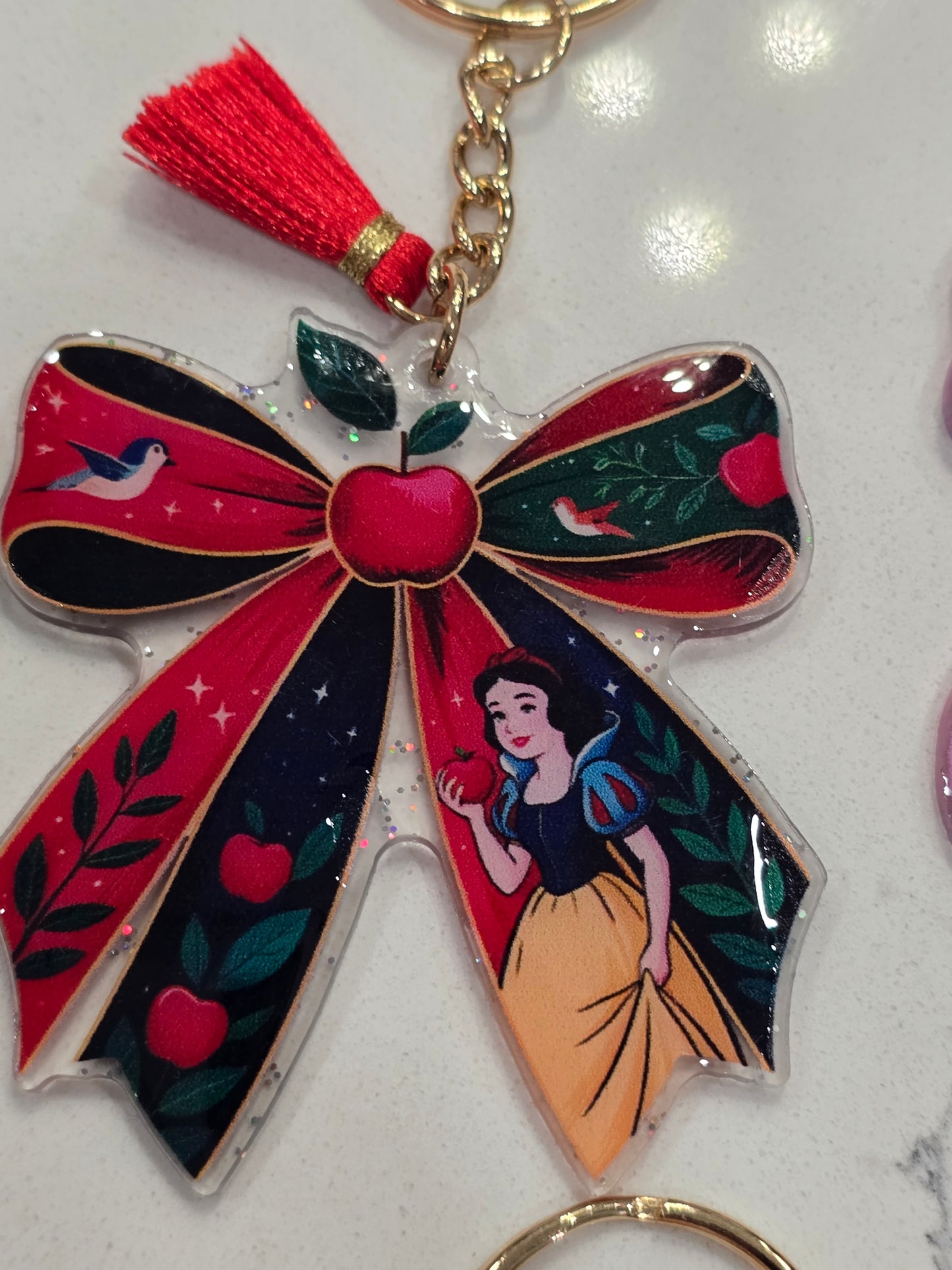 Snow white- Acrylic laser cut keychain