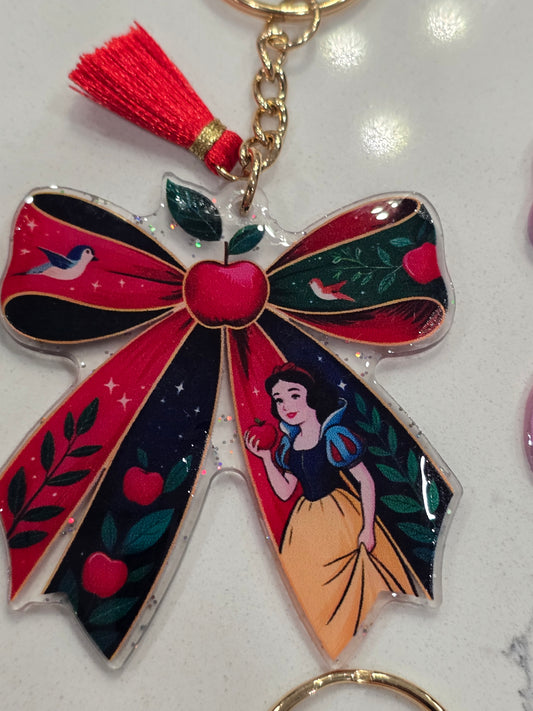 Snow white- Acrylic laser cut keychain
