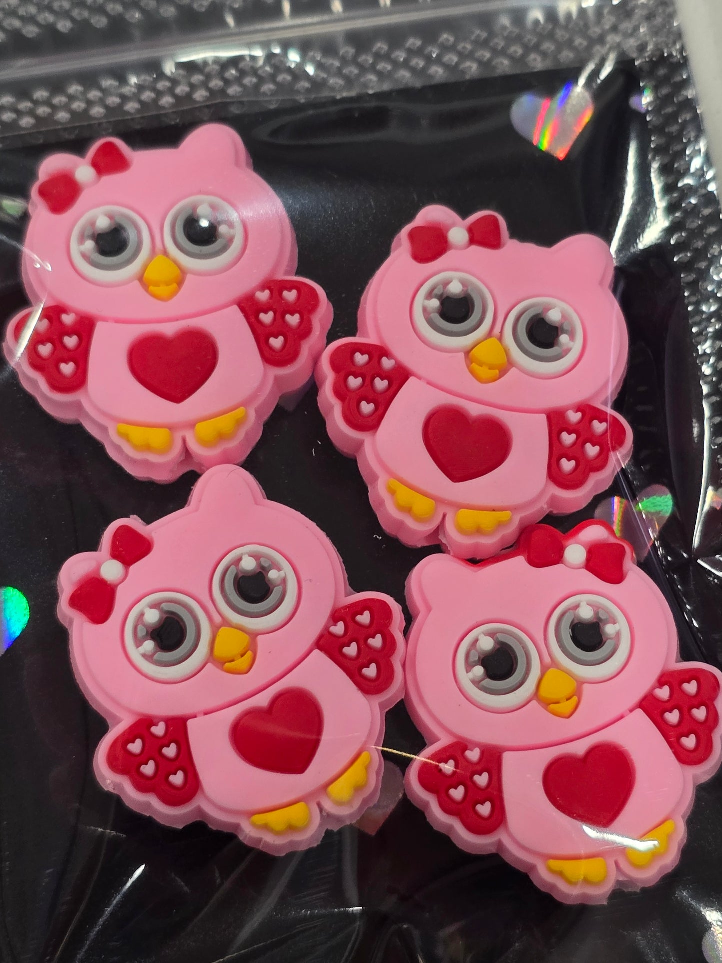 Focal Beads Cutesy heart owl