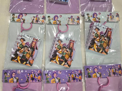 Kp0p Demon Hunter Huntrix Mini Notebook keychain