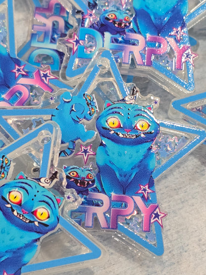 Derpy Kpop Demon Hunter Cat- Acrylic shaker Set of 5pcs