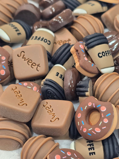 Coffee resin charms