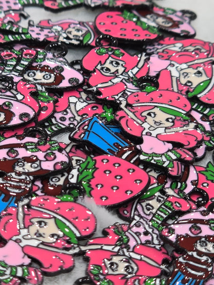 Strawberry Shortcake- Metal Charm Pendant
