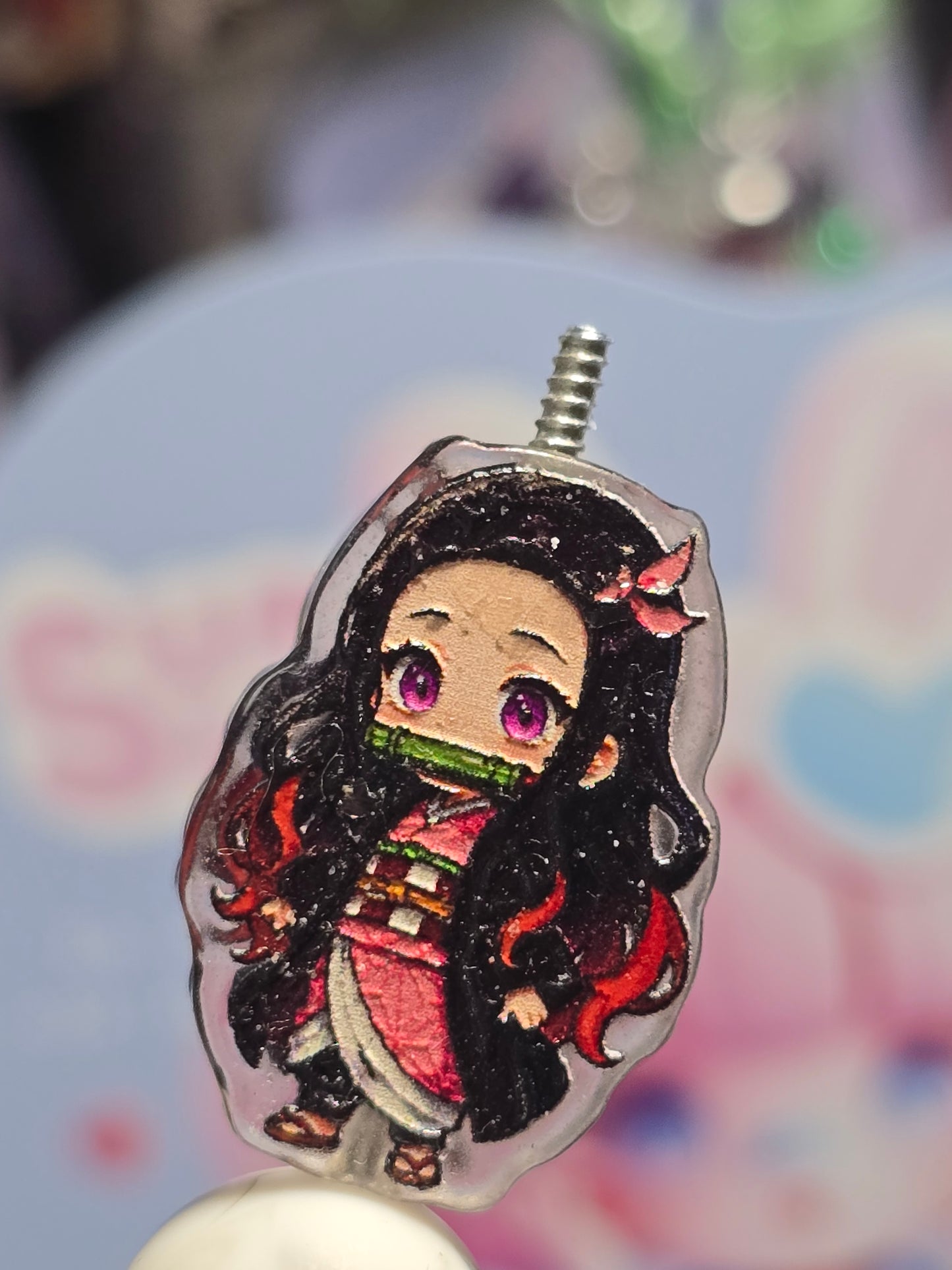 Acrylic Focal beads- Nezuko