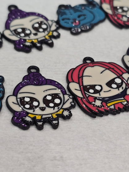Kpop Demon Huntrix girls and depry- Metal Charm Pendant