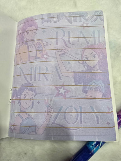 Handmade Kpop Huntrix Notebook and pen
