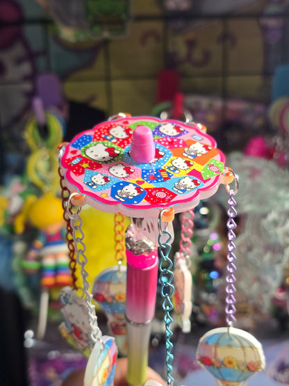 HK round plate focal beads with hook