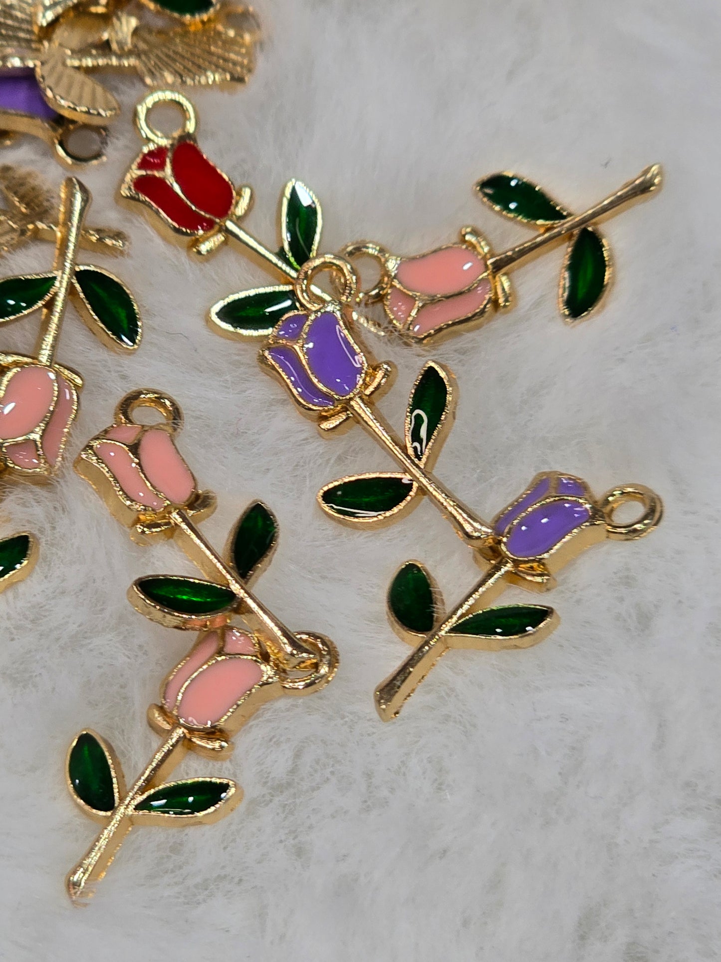 Roses Metal pendant charms