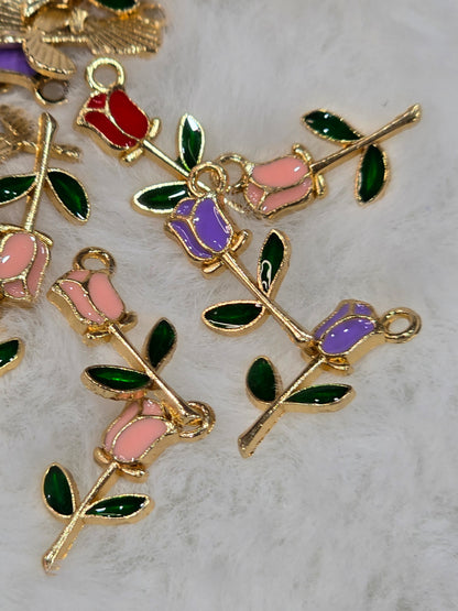 Roses Metal pendant charms