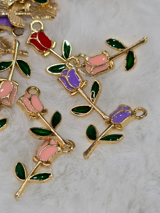 Roses Metal pendant charms
