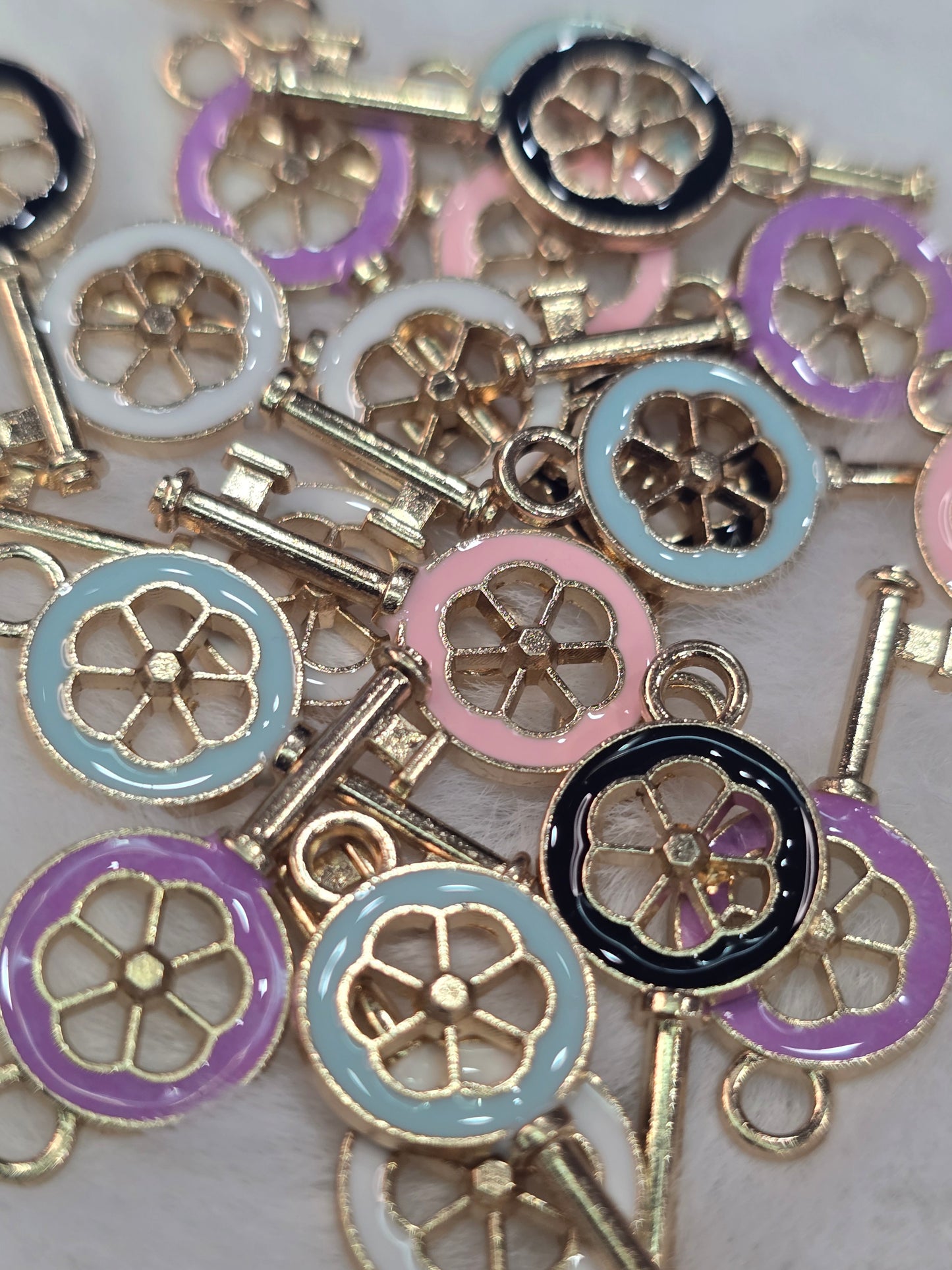 Key lock -Metal Charm Pendant