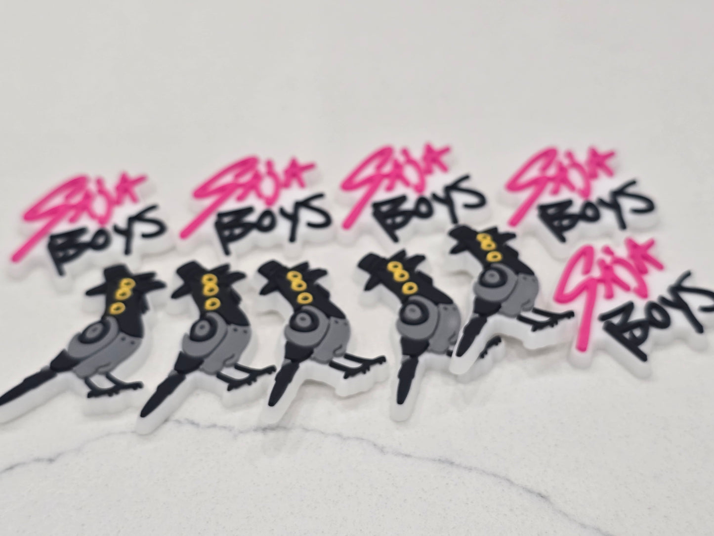 Saja boys and bird croc charms-  $7/10pcs