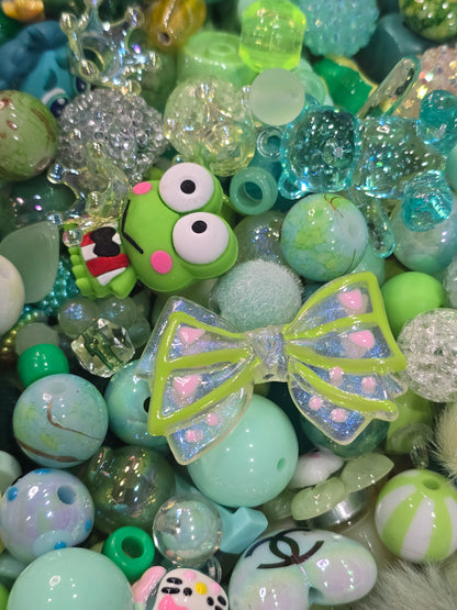 Green Mix beads and focals
