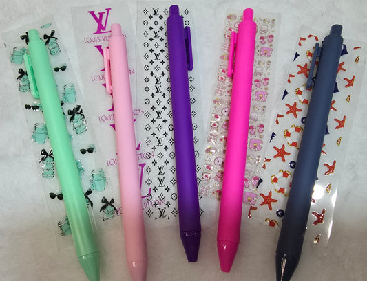 Pens with UV DTF pen wrap- designer  theme