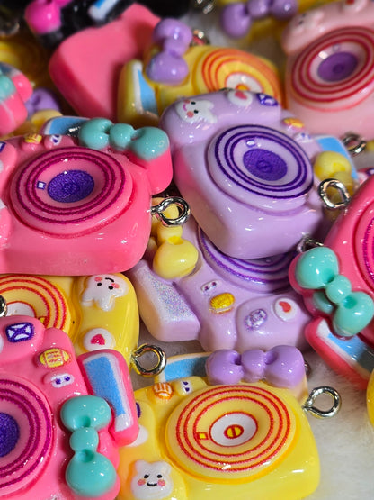 camera resin charms with hook