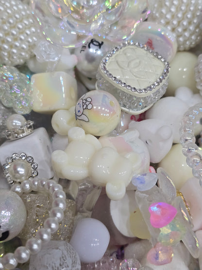 White Mix beads and focals