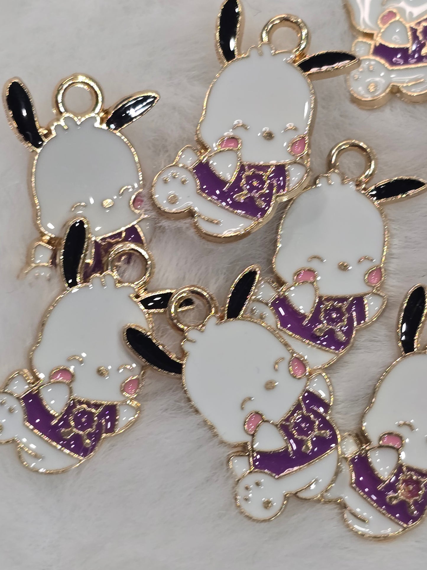 Purple Pochacco- Metal pendant charms