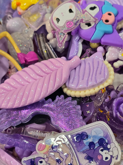 Purple Mix Charms flat back