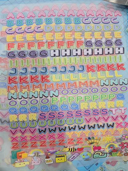 Alphabet DTF 11 x 15 inches