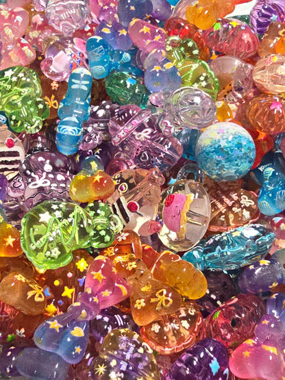 Character Theme Mix Beads-   clear cutesy bead mix