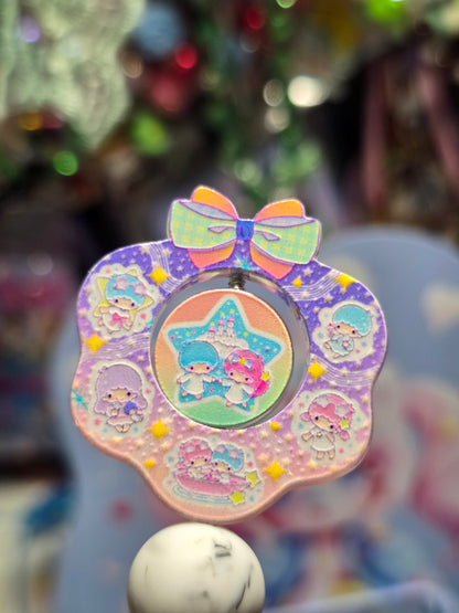Acrylic bow set Focal beads- L.twin star