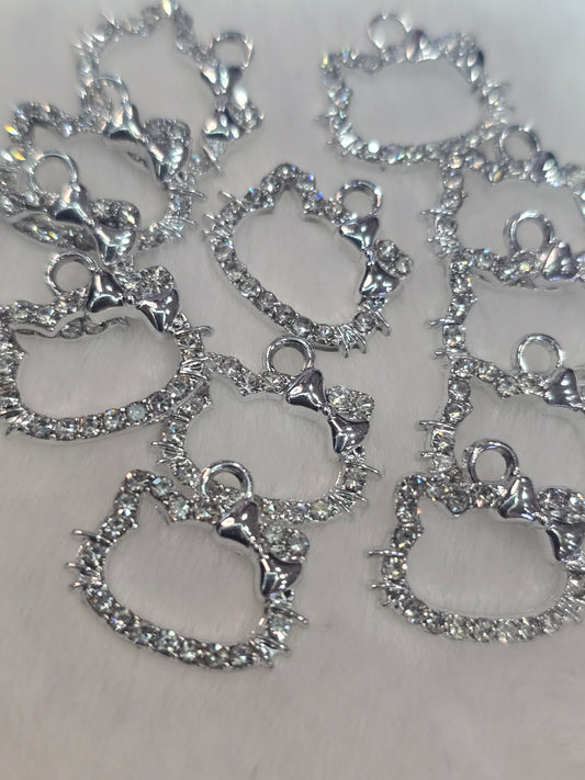 Silver HK head -Metal Charm Pendant