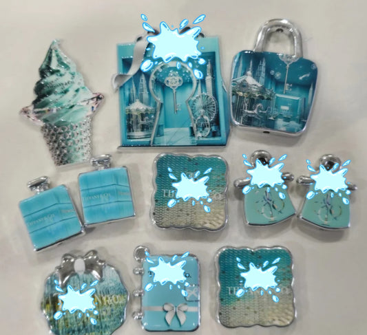 Luxury Tiff Acrylics pendant and beads mix