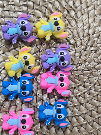 Stitches in Blue,Pink, Yellow ,purple set Pen/Pencil Topper