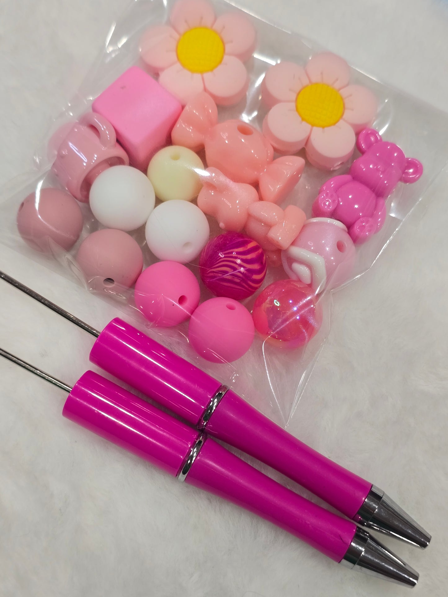 DIY Beadable pens Kit Pink