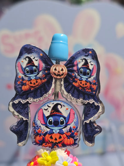 Acrylic bow set Focal - Halloween Blue Alien