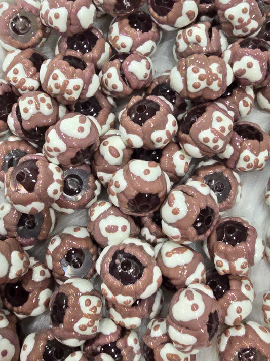 Brown 16mm Acrylic AB beads