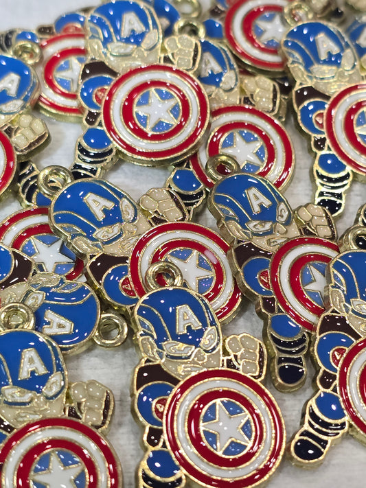 Captain America- Metal Charm Pendant