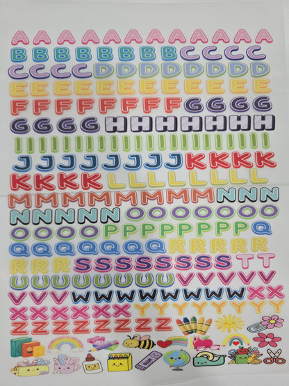 Alphabet DTF 11 x 15 inches