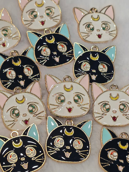 Sailor Moon Cat -Metal Charm Pendant