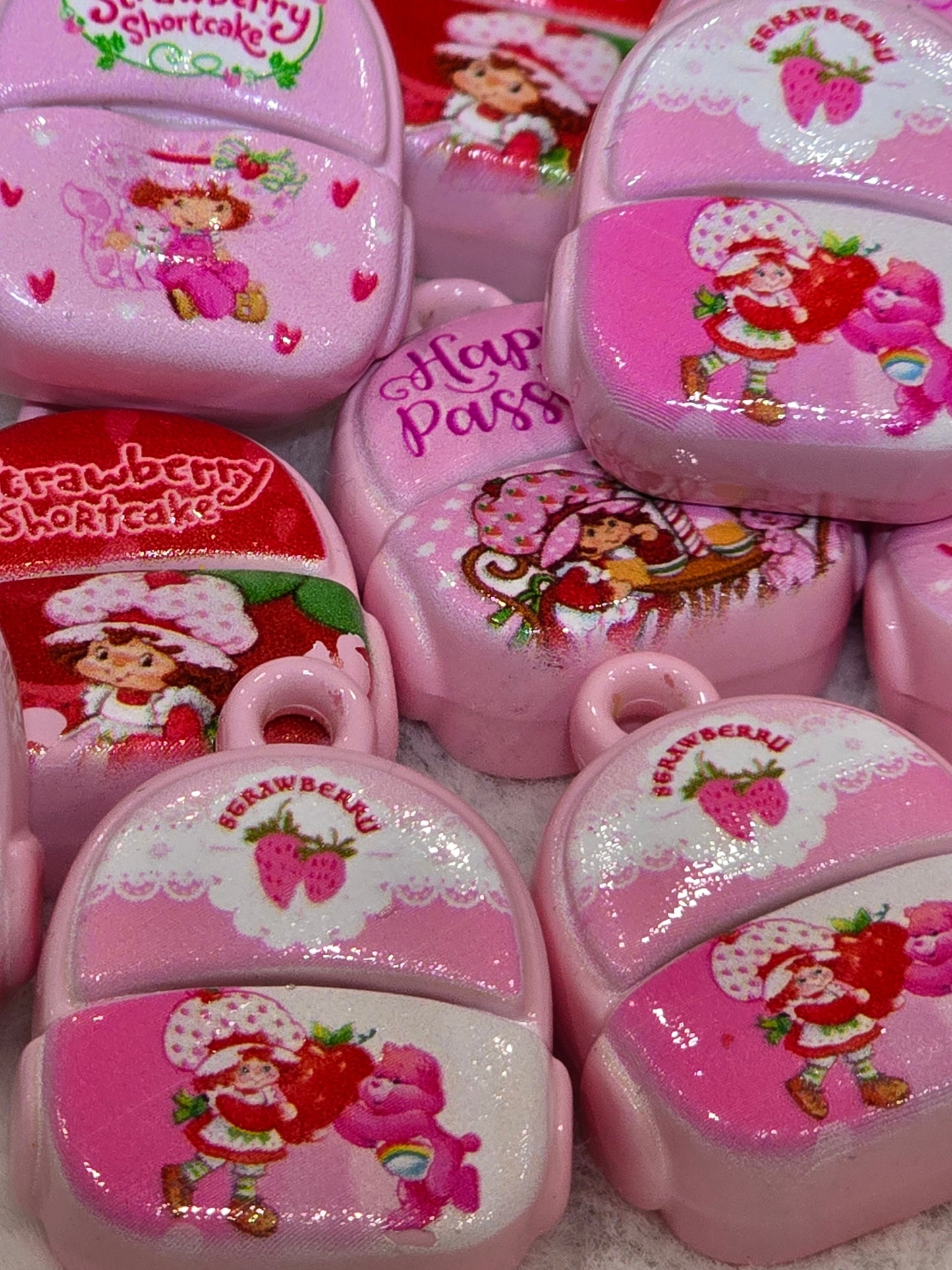 Strawberry shortcake backpack-  3D charms